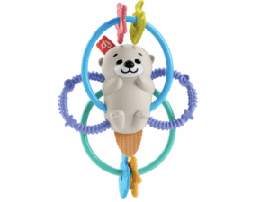 Fisher-Price Kolorowy Gryzak z Grzechotką – Miękki i Wesoły Towarzysz Ząbkowania