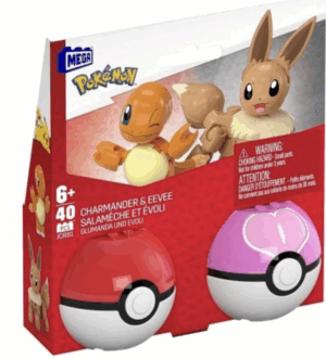 Zestaw konstrukcyjny MEGA Pokemon Charmander & Eevee 40 el.