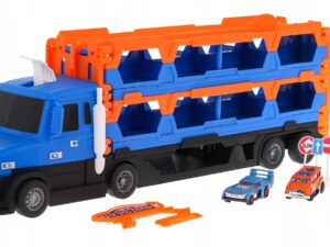 CIĘŻARÓWKA Z WYRZUTNIĄ AUTEK + ZESTAW SAMOCHODOWY DIY LOTNISKO 41 ELEMENTÓW