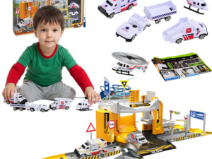 Mega Zestaw 4w1 – Garaż, Lotnisko, Parking i Tory! Stwórz Swój Świat Kontrolera Lotu!